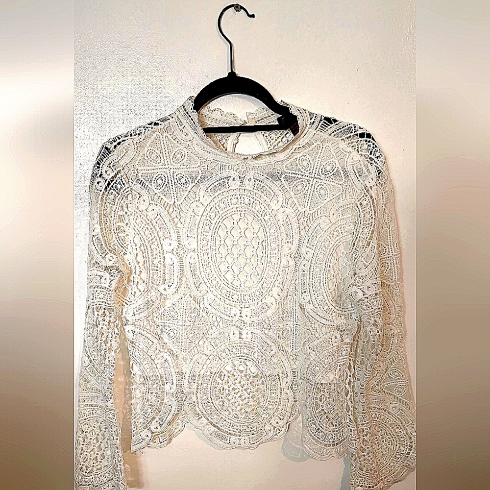 I'TS PINK crochet long sleeve